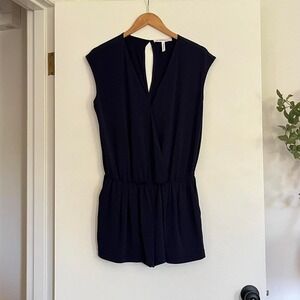 BCBG Vintage Navy‎ Blue Romper Small